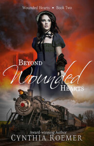 Novel Cover with Lady and Train in Background